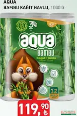 AQUA BAMBU 3 KATLI 12'Lİ KAĞIT HAVLU